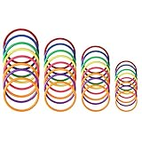 HRLORKC 32pcs Plastic Ring Toss Game Set Rings for Ring Toss for Kids Outdoor Games Plastic Carnival Rings Carnival Games for Carnival Party and Parent-Child Games (32 pcs)