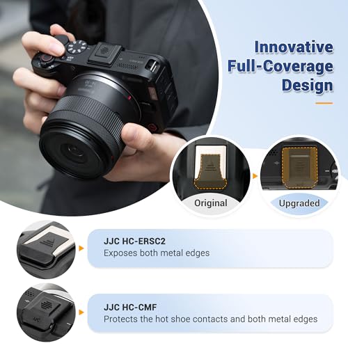 JJC Blitzschuhabdeckung für Canon V1, R5 Mark II, R1, R50 V, R8, R50, R6 Mark II, R10, R7, R5 C und R3 Kameras, ersetzt die Canon Multifunktions-Blitzschuhabdeckung ER-SC2