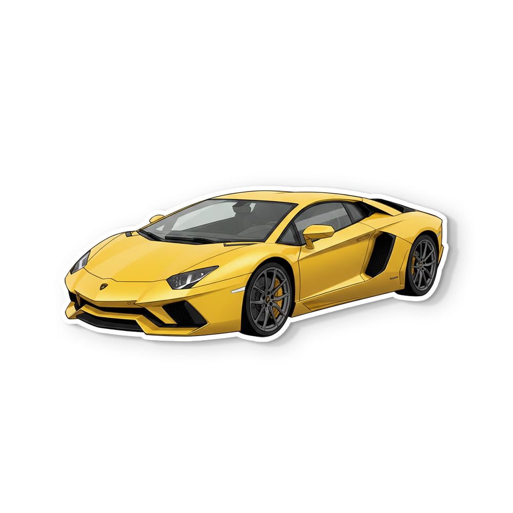 Lambo Aventador Car Fridge Magnet | Wooden Laminated Print Fridge Magnet for Home-image-3