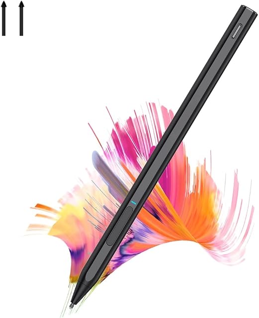 Stylus Pen for Surface, Digital Pen Compatible with Microsoft Surface Pro X/9/8/7/6/5/4/3/Surface Laptop 5/4/3/2/1/go 3/2/1/Book 2/1/Studio, Magnetic Adsorption, Palm Rejection Stylus Pen-Black