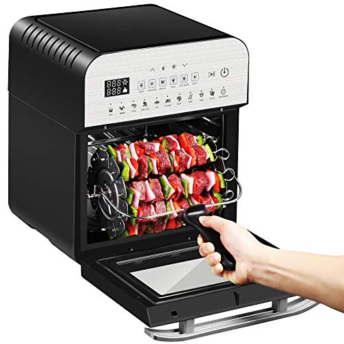 Gowise Usa Gw44804 Air Fryer Toaster Oven With Rotisserie + Dehydrator And 11 Accessories + 50 Recipes, Ultra (Silver/Black), 12.7 Quart #TOP5