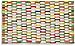 Recycled Flip-Flop Door Mat with rainbow colors 18-Inch x 30-Inch , 100% rubber