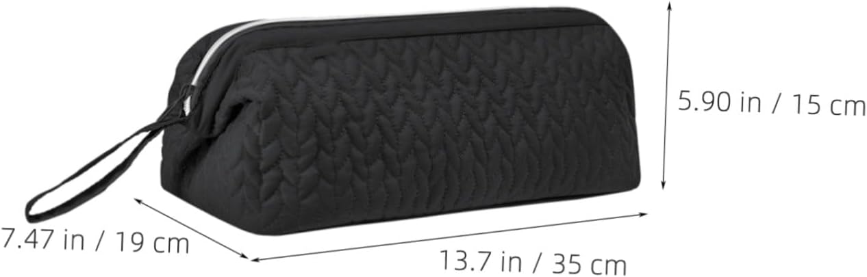 Healeved Travel Hair Dryer Bag and Blow Dryer Storage Case with Heat-resistant Compartment, Black Multifunctional Hair Tools Organizer Pouch for Straightener and Curling Iron, Portable
