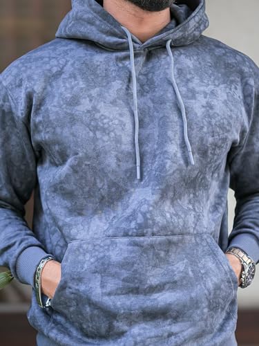 Image of Maniac Mens Spray Printed Hooded Neck Full Sleeve Loopnet Sweatshirt for Men