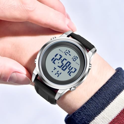 Image of Black Waterproof Digital Wrist Watches for Men Sports Mens Watch