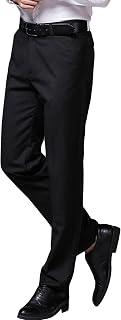 Men's Skinny Fit Stretch Dress Pant Slim Fit Flat Front Business Suit Trousers Premium Wrinkle Resistant Chino Pants