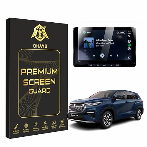 Image of OHAYO Military Strength Screen Protector Maruti Suzuki INVICTO 10.1 Inch 2023 Strong Protection, Full Screen Edge-to-Edge Cover, Scratch Resistant, Bubble-Free Installation, Ultra HD Clarity,With installation kit