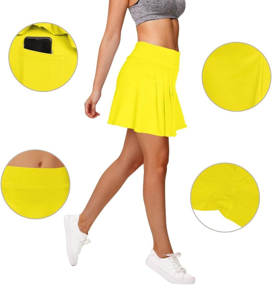 Womens Tennis Skirt Pleated Workout Golf Skirts with Pockets Lightweight Skorts for Tennis Golf Running Yoga - Image 5