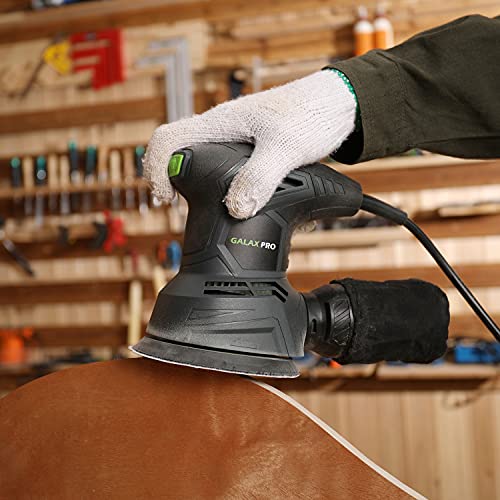 Galax Pro 2.0Amp Electric Random Orbital Sander,6000-12000 Rpm 6 Variable Speeds Sander Machine With 20Pcs Different Sizes Of Sandpapers, Dust Collection Bag For Woodworking, Sanding, Polishing #TOP3