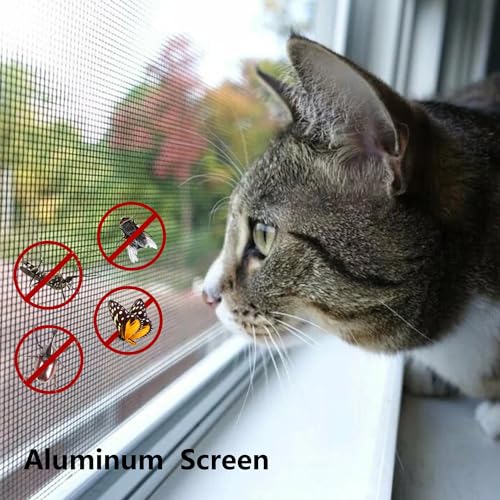 36In x 100Ft Aluminum Window Screen Mesh, High-Strength Replacement Window Screens for Decks, Porches, Pools Screen, Insect Screen Door Mesh, Corrosion-Resistant, Easy to Clean, Black by Rilth - Image 4