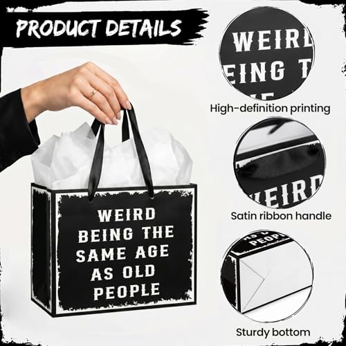 Bolsa de regalo Black Old Lives Matter LUUFILx textil lavable para empaque resistente 5