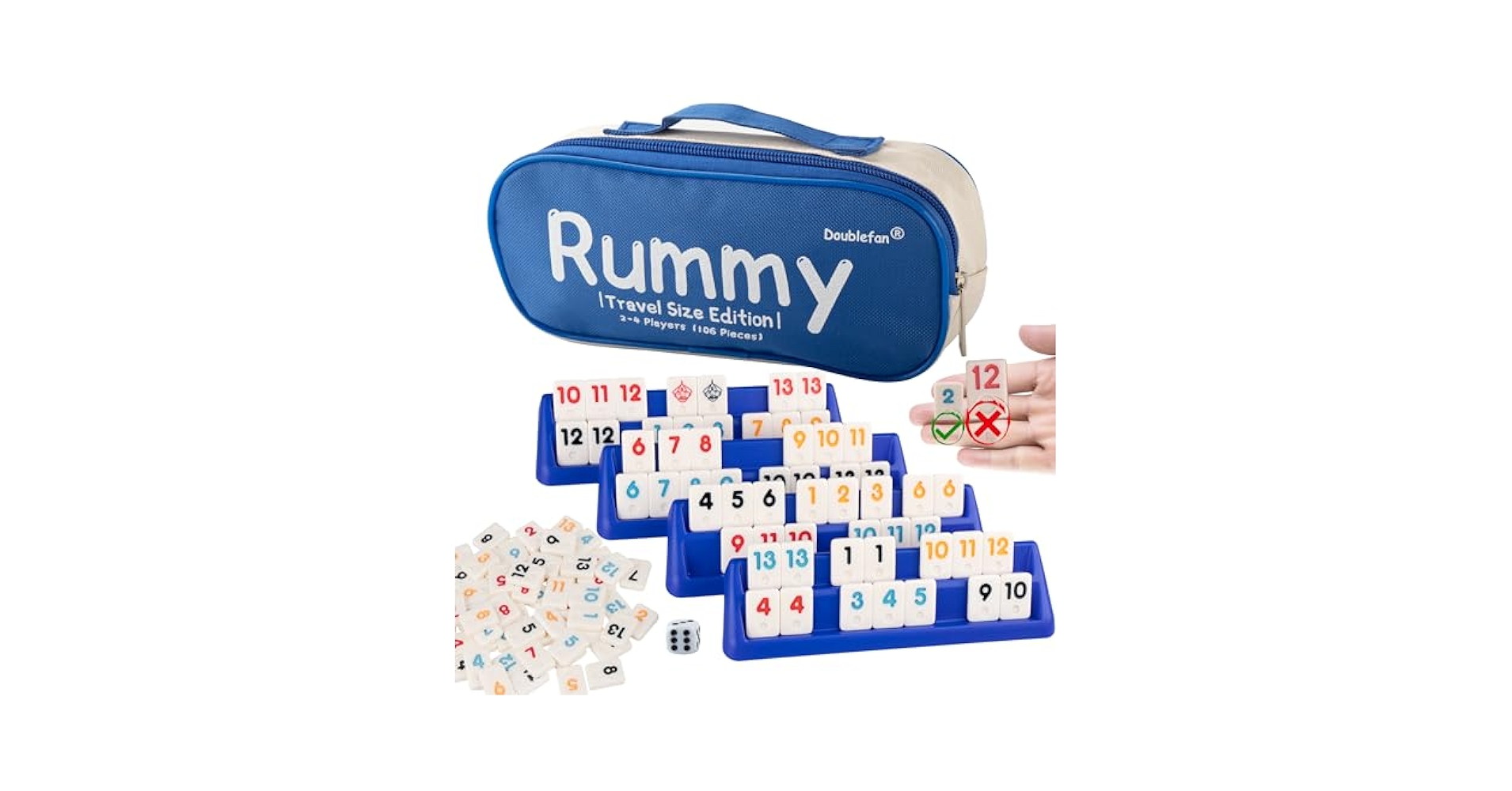 Amazon.com: Doublefan Mini Rummy Cube Set, Mini Size Rummy