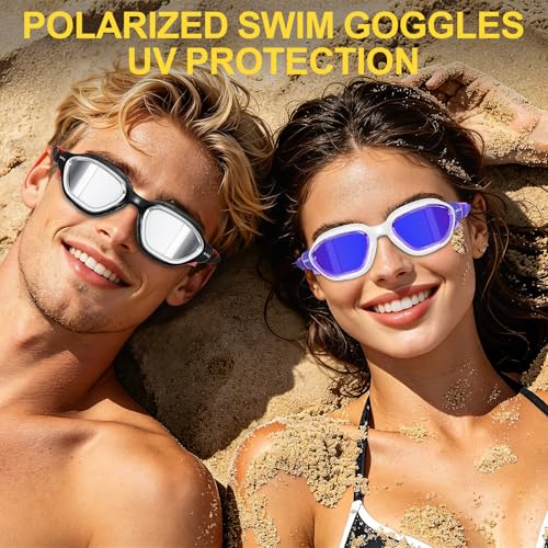 Image of Whale Swim Goggles Polarized Anti-Fog Lenses, Unisex | 100% UV Protection | Anti-Fog Goggles High Definition, Wide-Angle View