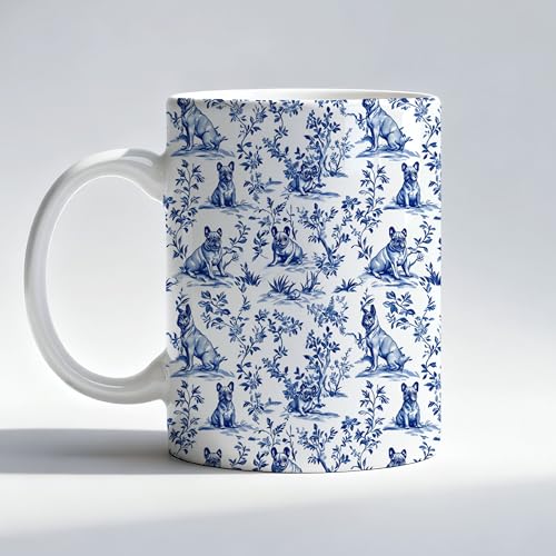 Chinoiserie French Bulldog Mug, French Bulldog Gifts Coffee Cup, ...