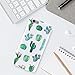 iPhone 6s Plus Case, Cactus iPhone 6 Plus Case for Girls, Women Best Protective Cute Clear Slim Glossy TPU Soft Rubber Silicone White Green Cover Phone Case for Apple iPhone 6 Plus/iPhone 6s Plus