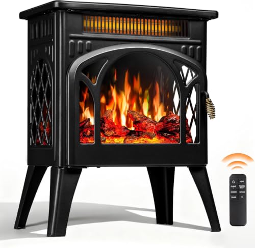 Electactic 1500W Infrared Electric Fireplace Stove 24.3" H w/ 2 Heat Modes