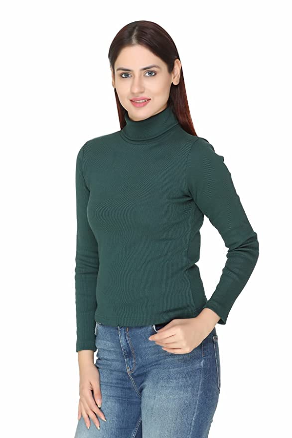 r lon RZLECORT Ribbed Sweatshirt Casual Wear Highneck/Full Sleeves Tops for Women and Girls-picture-29