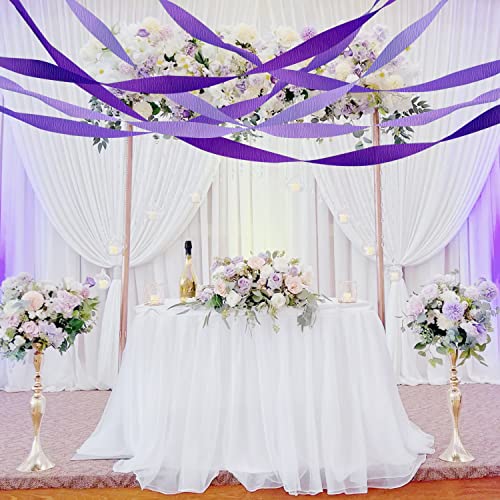 Tkejzu Purple Crepe Paper Streamers Hanging Party Decoration 492 Feet 6 Rolls Purple Party Paper Streamers For Birthday Engagement Wedding Baby Bridal Shower Valentines Lilac Theme Party Decorations #TOP6