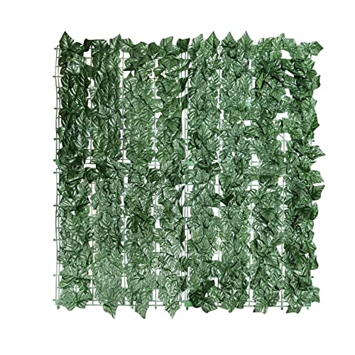 Treillis de jardin extensible avec feuilles artificielles – Vert personnalisable pour balcon et jardin, panneaux de clôture en treillis à ajuster, idéal pour la décoration extérieure et l'aménagement