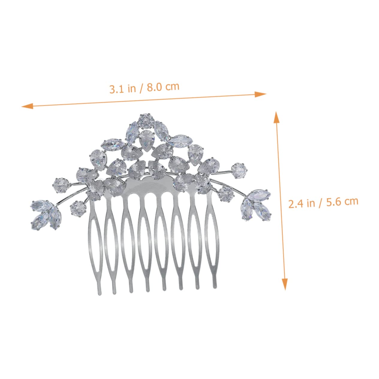 FRCOLOR 4stücke Rhinestone Haarschmuck Für Bräute Wasserfall-haarreif Mit Zirkonia Elegantes Hochzeitsaccessoire Für Damen Leichte Und Komfortable Haarkämme Für Besondere Anlässe