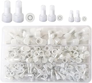 Ruidee 250PCS Closed End Crimp Connector Nylon Wire Crimp Cap Terminal Connectors Assortment Kit 22-16/16-14/12-10 AWG ANM
