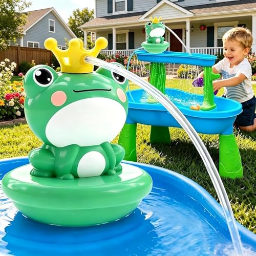 weirtoya Water Table Pump for Toddlers, 2026 Battery Powered Pump for Water Table Cordless Work Splash Toys Kids Toddler Summer Outddor Toy