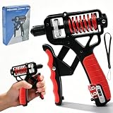 Rkixlix Hand Grip con Contatore, 5-165kg Allenatore di Forza della Presa Regolabile Attrezzo per Esercitare Le Dita Avambracci Attrezzi Handgripper Ergonomico Compatto per Casa, Ufficio, Palestra