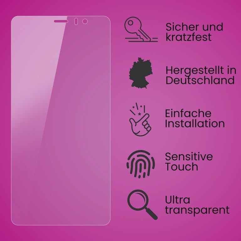 atFoliX Plastic Glass Protective Film compatible with Archos 55 Diamond Selfie Glass Protector, 9H Hybrid-Glass FX Screen Protector