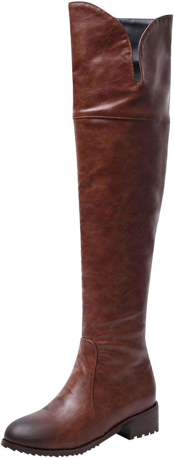 Women's Thigh High Boots Stiletto High Heel Over the Knee Fashion Dress Long Boots with Sexy Ponited Toe Zipper up Tall Boots for Date Party Club