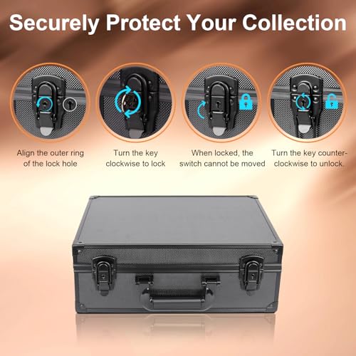 vixiwi Toploader Storage Box for 3" x 4" 35pt Rigid Cards, 630+ Top Loaders Capacity, Trading Card Storage Hard Case, Sports Card Storage Box with Lock for Magnetic Card Holders,MTG Cards by vixiwi - Used condition - Image 2