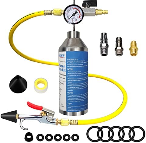AutoWanderer Tool AC Flush Kit Air Conditioner System Flush Canister Gun Set for Clean A/C Line Flush R134a R410a R404a