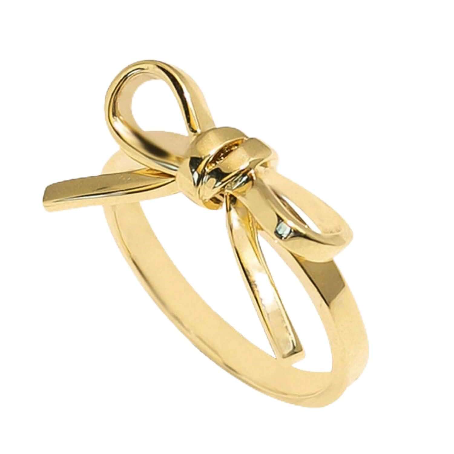 Bow Ring for Women Dainty Gold Bowknot Rings Bow Ribbon Ring for Women