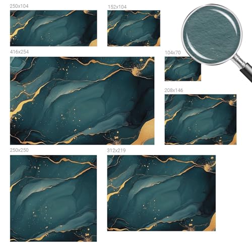Papier peint intissé impression haute qualité Tulup bleu 250cm - 6