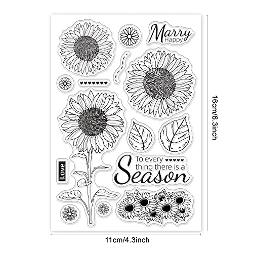 GLOBLELAND Girasoli Trasparenti Timbri Timbro in