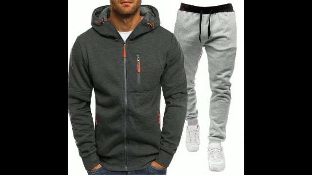 Survêtement En Polaire Pour Homme - Survêtement De Sport Pour Homme - Sweat Et Pantalon - Sweat à Capuche - Survêtement De Sport à Manches Longues - Automne Et Hiver - Veste