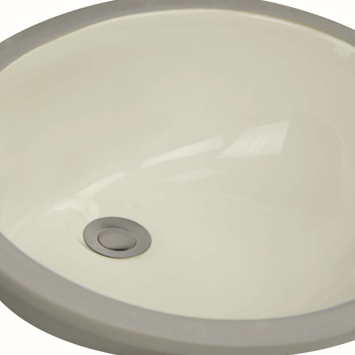 15x12 Inch Biscuit Oval Undermount Vanity Sink HP-1512B