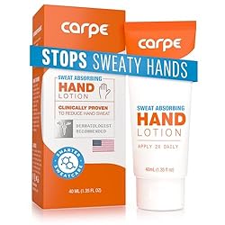 Carpe Sweat Absorbing Hand Lotion, A dermatologist-recommended smooth lotion that