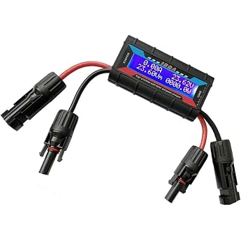 Aircraft Model Power Meter Analyzer 150A 200A Solar Tester with Backlit LCD for Voltage Current Power and Discharge Measurement for Solar Panels Electric Vehicles Drones 150A