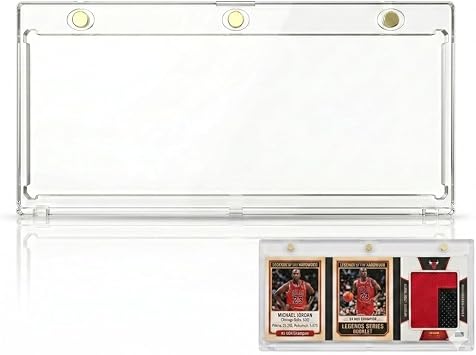Premium Booklet Magnetic Card Holder 187mm 175pt One Touch UV Protection Case, Crystal Clear & Acid-Free Display for Horizontal & Vertical Trading Cards 1PCS