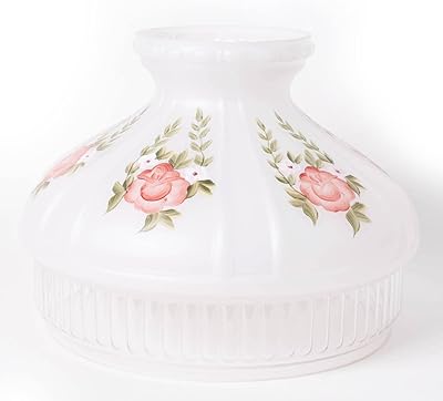 Aladdin Oil Lamp Shade Red Roses, Model 12 Design N602, 10 inch Base Fitter