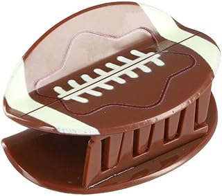 1 pinza para el pelo de rugby marrón para mujer, pinza de pelo con temática de bola creativa, pinzas para el pelo de rugby, accesorios deportivos para el cabello, accesorios para el cabello, pasadores