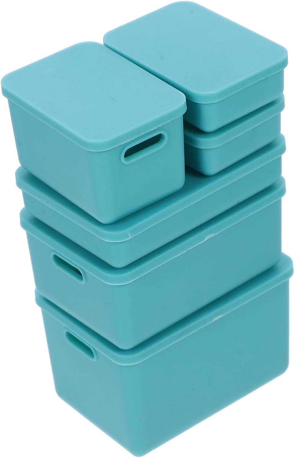 Mini Plastic Storage Boxes with Lids 6pcs for Doll House
