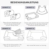 JOEJOY Orthopädisches Hundebett Grosse Hunde, Memory Foam Hundesofa XXL, Abnehmbarem Waschbares Hundebett Orthopädisch, 122x89x17 cm Eierförmiger rutschfest Hundecouch, Dunkel Grau