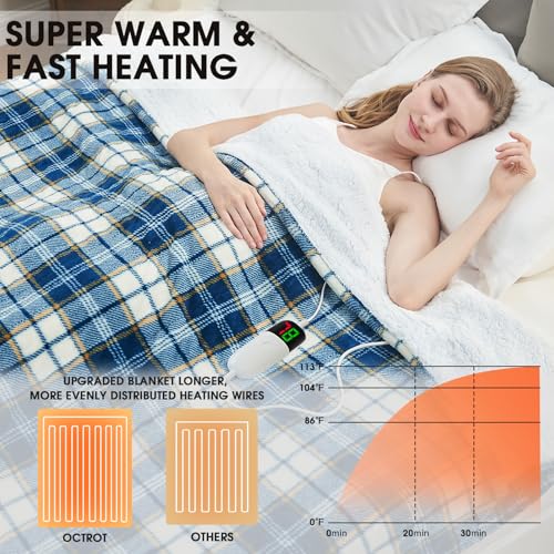 Octrot Heated Blanket Electric Throw thumb #1