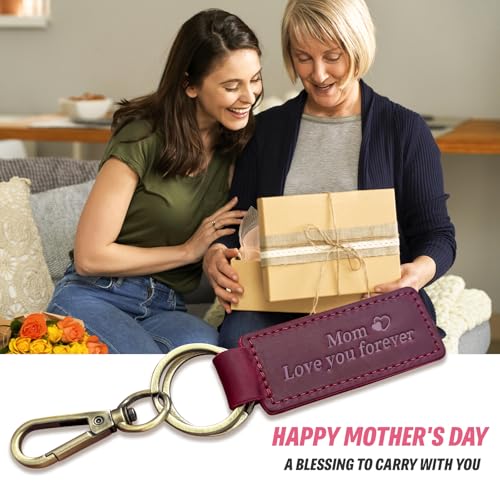 Image of Dad Keychain - Remember I Love You Dad, Leather Keychain for Father from Daughter or Son