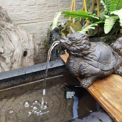 Pond spitters for Small Ponds Garden Pond Water Feature Garden Decor for Koi Pond with Water Pump and Hose for Balcony Courtyard and Home Office Gray 18 * 10 * 12cm
