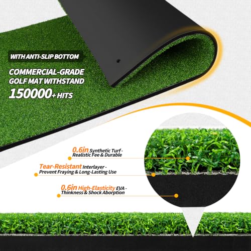 WICTTISPOSI 5x5ft Dual-Mode Golf Mat