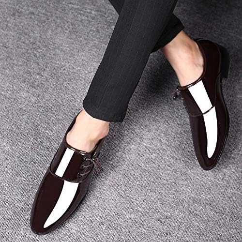 YZABEL Men's High Gloss Slip-On Oxfords Dress Shoes, Stylish Pointed Toe Business Casual Shoes, Lightweight Comfortable for Wedding Thanksgiving Christmas New Year Party Daily Activity2