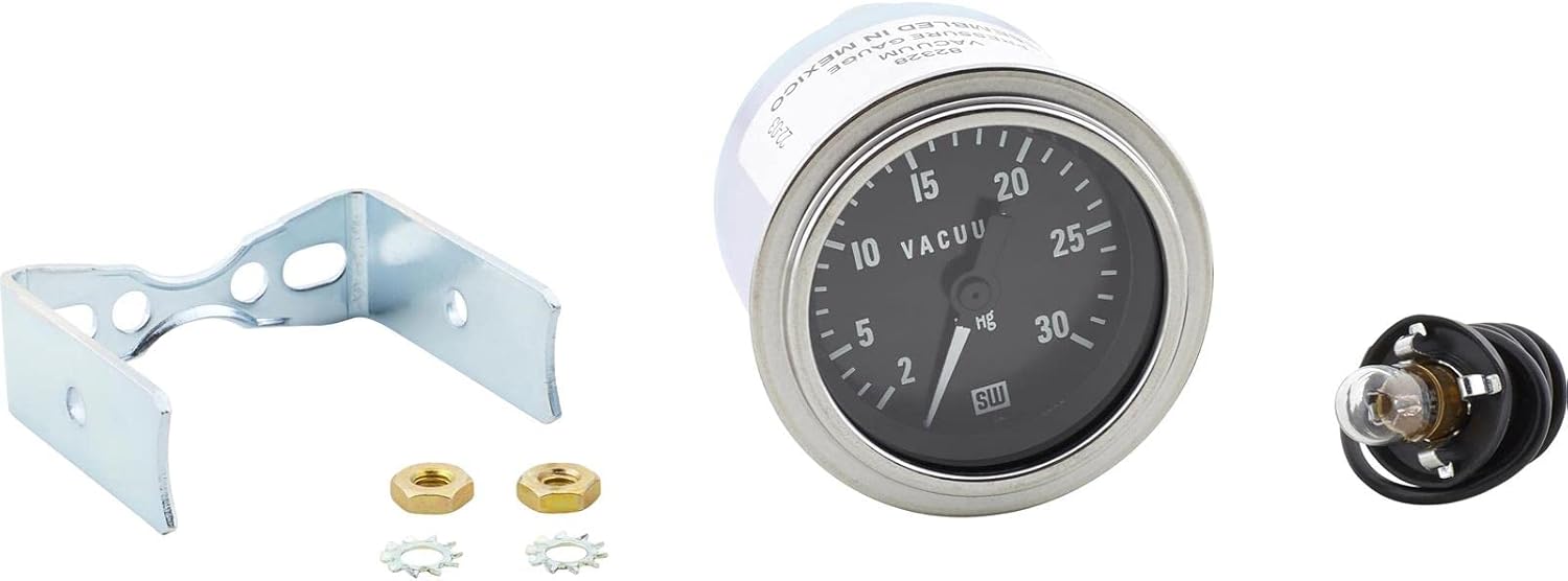 Stewart Warner 82328 Deluxe Vacuum Gauge, Mechanical, 2-1/16 Inch