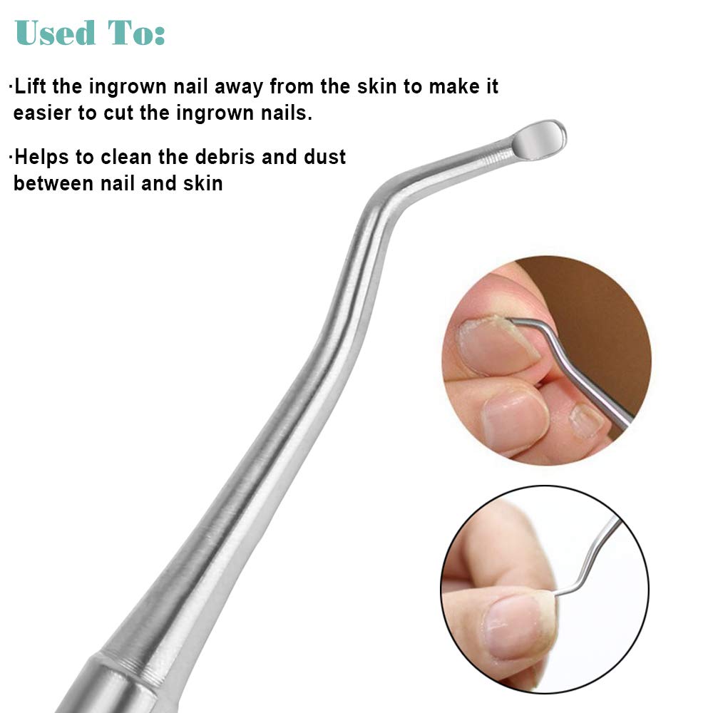 BEZOX Ingrown Toenail Tools - Toenail Lifter and Toenail File Set, Podiatrist Preferred Ingrown Toenails Treatment Tools - Surgical Grade Stainless Steel, W/Tin Storage Box : Beauty & Personal Care